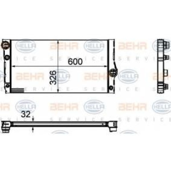 BEHR SU Radyatörü N54-55 - Kod BHR8MK376755381 - OEM 17117562586