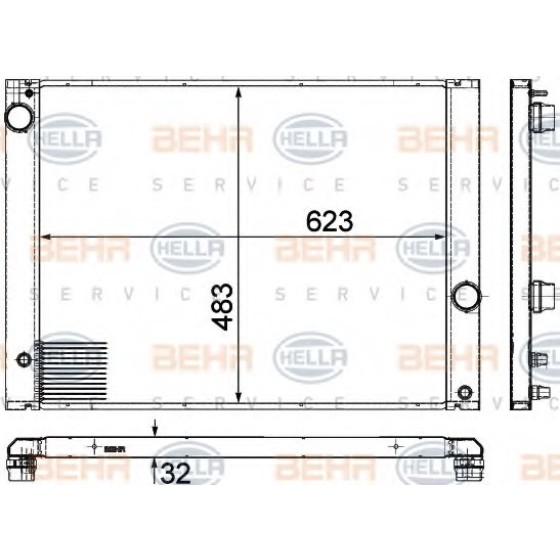 BEHR SU Radyatörü 730i E65 N52 - Kod BHR8MK376780661 - OEM 17117553666 ürün görseli