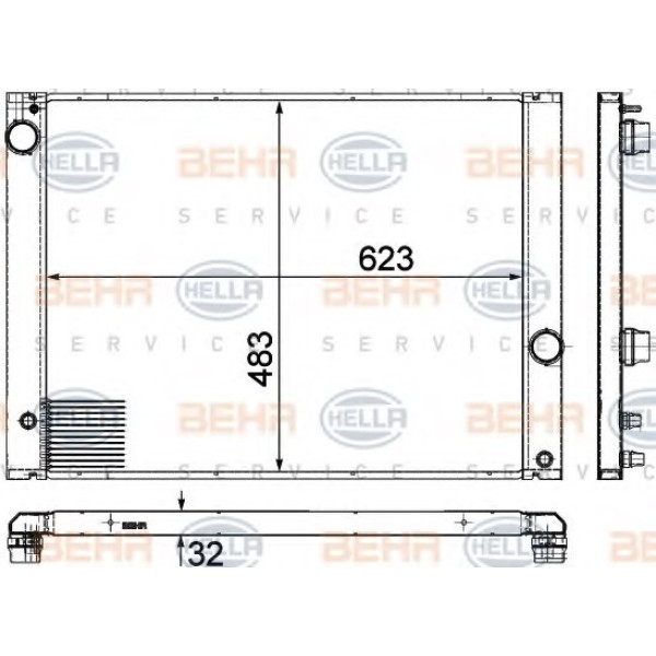 BEHR SU Radyatörü 730i E65 N52 - Kod BHR8MK376780661 - OEM 17117553666