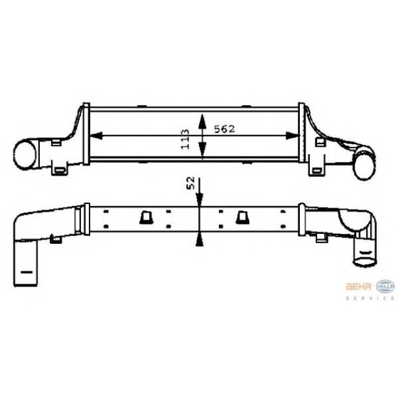 BEHR Interkol Radyatörü 210 - Kod BHR8ML376723151 - OEM A2105001800 ürün görseli