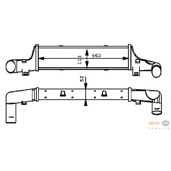 BEHR Interkol Radyatörü 210 - Kod BHR8ML376723151 - OEM A2105001800