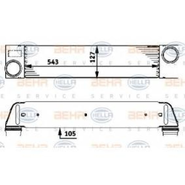 BEHR Interkol Radyatörü 730D E65 M57n-n57 - Kod BHR8ML376723451 - OEM 17517790846