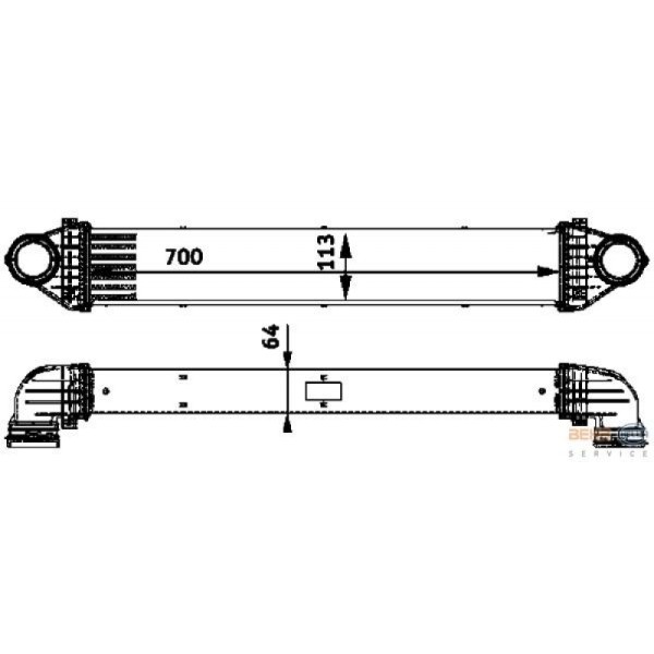 BEHR Interkol Radyatörü 640 - Kod BHR8ML376723551 - OEM A1695000000