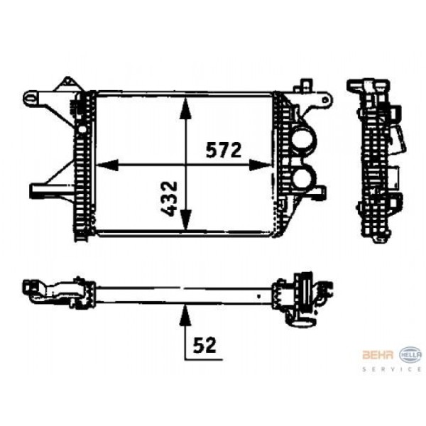 BEHR Interkol Radyatörü Vario - Kod BHR8ML376723781 - OEM A6685000500