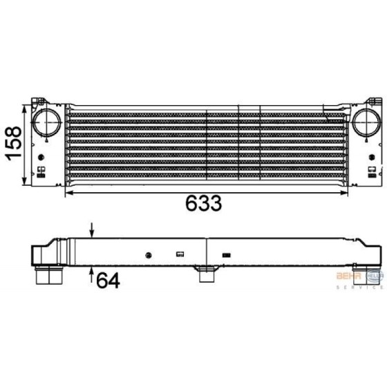BEHR Interkol Radyatörü 639 646 - Kod BHR8ML376746491 - OEM A6395010801 ürün görseli