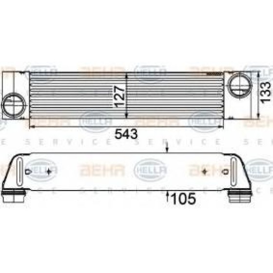 BEHR Interkol Radyatörü E60-65 M57-m57n - Kod BHR8ML376746501 - OEM 17517791909 ürün görseli