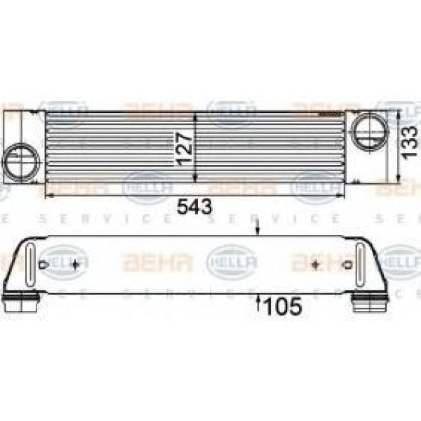 BEHR Interkol Radyatörü E60-65 M57-m57n - Kod BHR8ML376746501 - OEM 17517791909