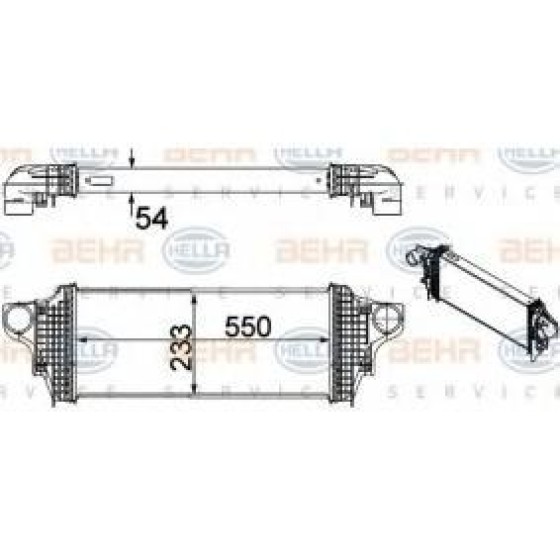 BEHR Interkol Radyatörü 164 642 - Kod BHR8ML376754611 - OEM A1645001900 ürün görseli