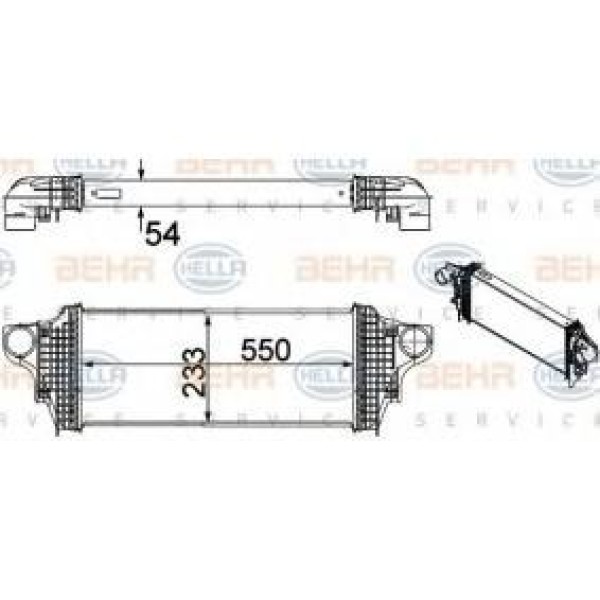 BEHR Interkol Radyatörü 164 642 - Kod BHR8ML376754611 - OEM A1645001900