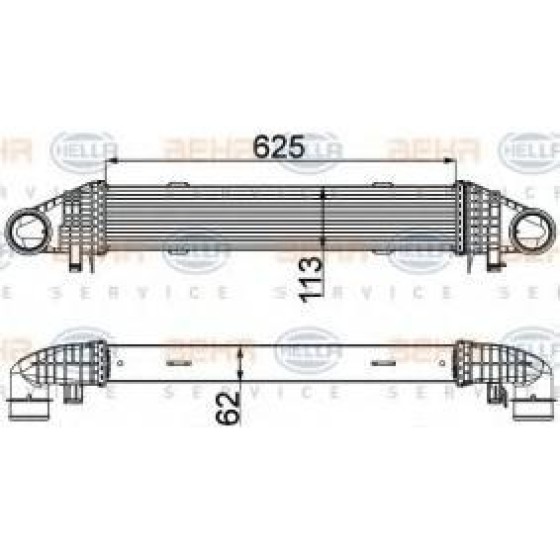 BEHR Interkol Radyatörü 204 - Kod BHR8ML376777121 - OEM A2045000500 ürün görseli