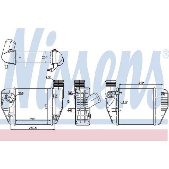 BEHR Interkol Radyatörü Blb-bre A6 2.0TDİ - Kod BHR8ML376899071 - OEM 4F0145805AD ürün görseli