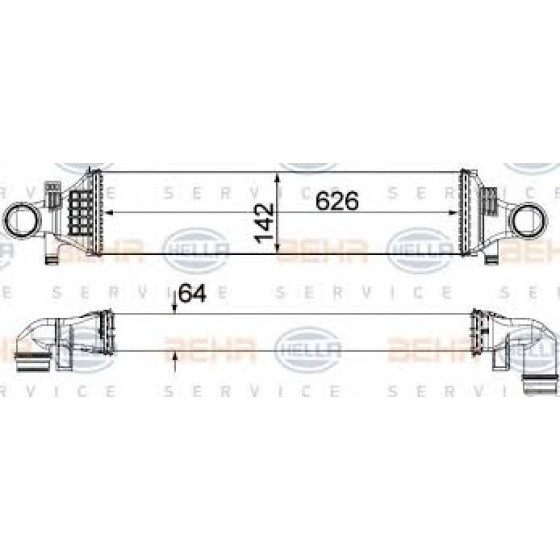 BEHR Interkol Radyatörü - Kod BHR8ML376924001 - OEM A2465000100 ürün görseli