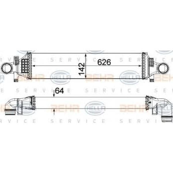 BEHR Interkol Radyatörü - Kod BHR8ML376924001 - OEM A2465000100