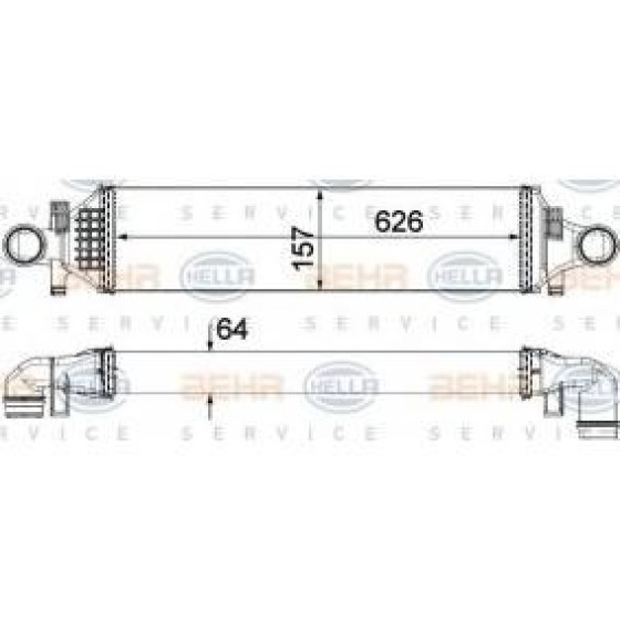 BEHR Interkol Radyatörü 651 - Kod BHR8ML376924051 - OEM A2465000900 ürün görseli