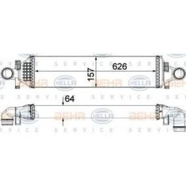 BEHR Interkol Radyatörü 651 - Kod BHR8ML376924051 - OEM A2465000900