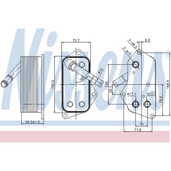 BEHR Yağ Soğutucu Radyatörü N52 - Kod BHR8MO376701554 - OEM 11427525333 ürün görseli