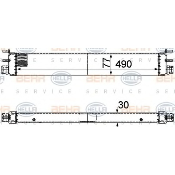 BEHR Yağ Soğutucu Radyatörü 275 - Kod BHR8MO376747111 - OEM A2205000500 ürün görseli