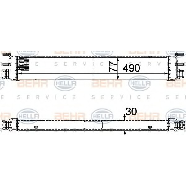 BEHR Yağ Soğutucu Radyatörü 275 - Kod BHR8MO376747111 - OEM A2205000500