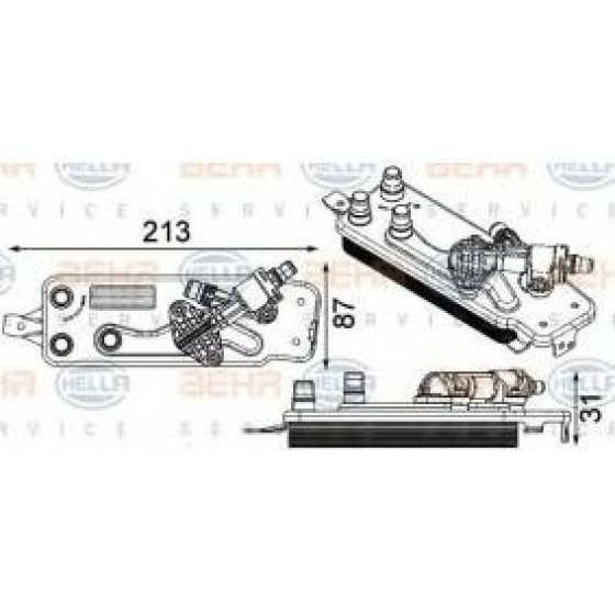 BEHR Yağ Soğutucu Radyatörü N55 - Kod BHR8MO376749001 - OEM 17217638678 ürün görseli