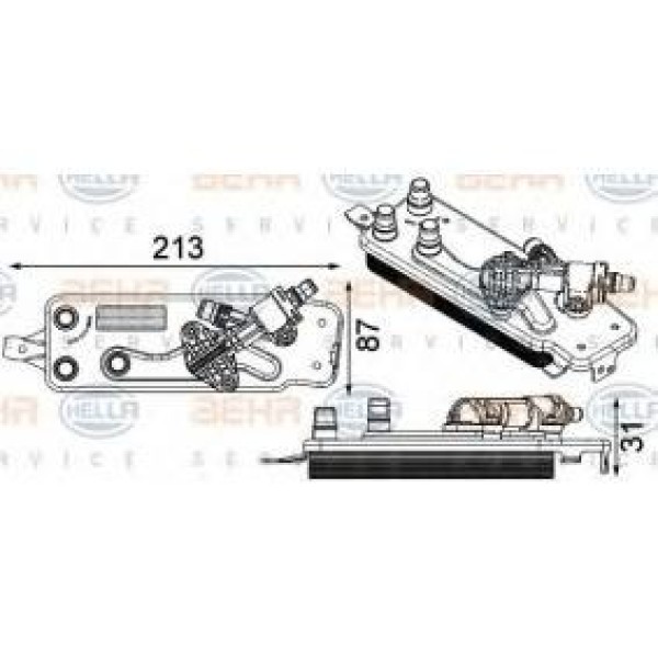 BEHR Yağ Soğutucu Radyatörü N55 - Kod BHR8MO376749001 - OEM 17217638678