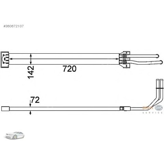 BEHR Yağ Soğutucu Radyatörü Volkswagen Touareg-q7 - Kod BHR8MO376756371 - OEM 7P0422885B ürün görseli