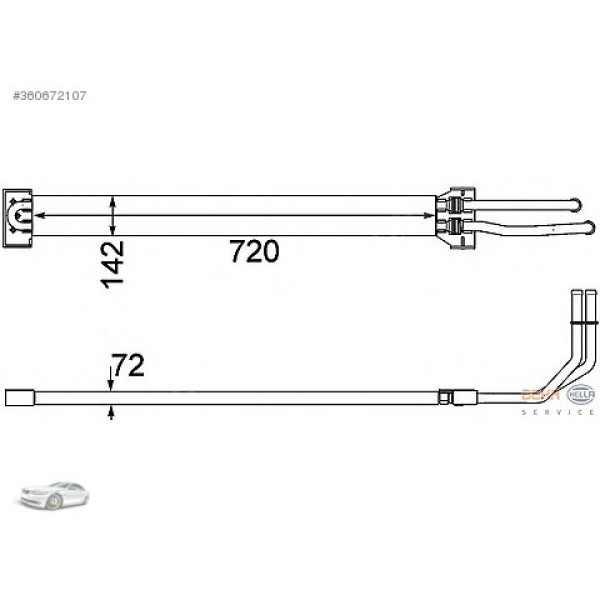 BEHR Yağ Soğutucu Radyatörü Volkswagen Touareg-q7 - Kod BHR8MO376756371 - OEM 7P0422885B