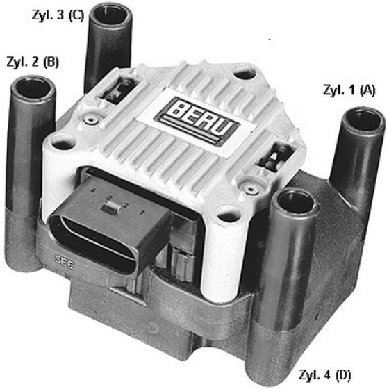 BERU Ateşleme Bobini - Volkswagen Golf 4 1.6 Akl - Kod BRUZSE003 - OEM 032905106B ürün görseli