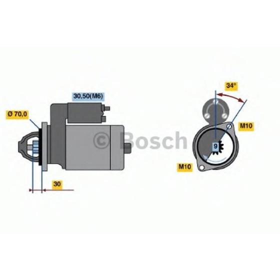 Bosch Marş Dinamosu 271 - Kod BSH0001107540 - OEM A0051513901 ürün görseli