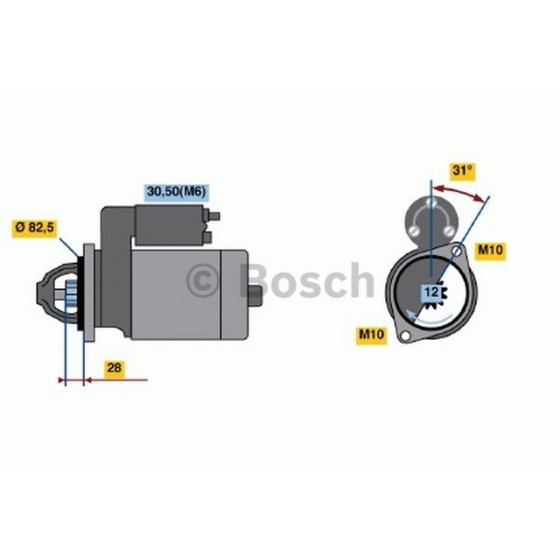 Bosch Marş Dinamosu Mercedes-benz Sprinter 646 2007 - Kod BSH0001115074 - OEM A0061517401 ürün görseli