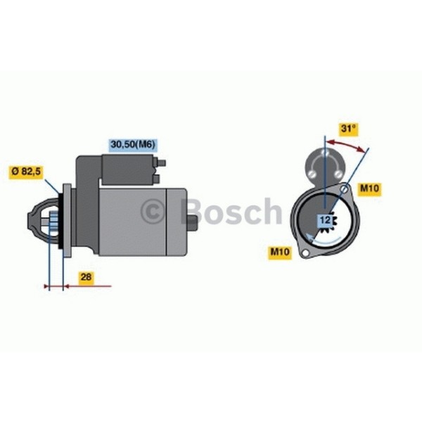 Bosch Marş Dinamosu Mercedes-benz Sprinter 646 2007 - Kod BSH0001115074 - OEM A0061517401
