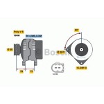 Bosch Alternatör - 120a E85 M54 - Kod BSH0124515105 - OEM 12317519620