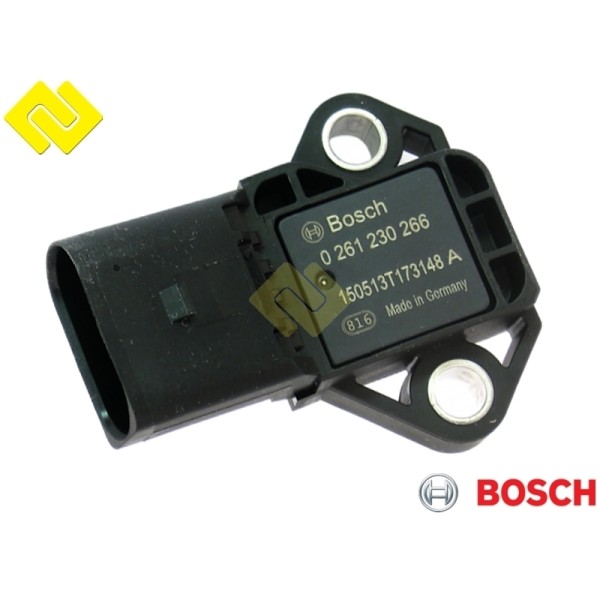 Bosch Basinç Sensörü Volkswagen Caddy-t5-volkswagen Polo-golf5-golf6-volkswagen Jetta-a3 Bjb-bls-agr-alh-bkc-bxe-cbza-cbzb-caxa Cayc-bnm 1.2-1.4 Tsi-1.6 Audi Tdi-1.9 Audi TDI - Kod BSH0261230266 - OEM 03G906051B