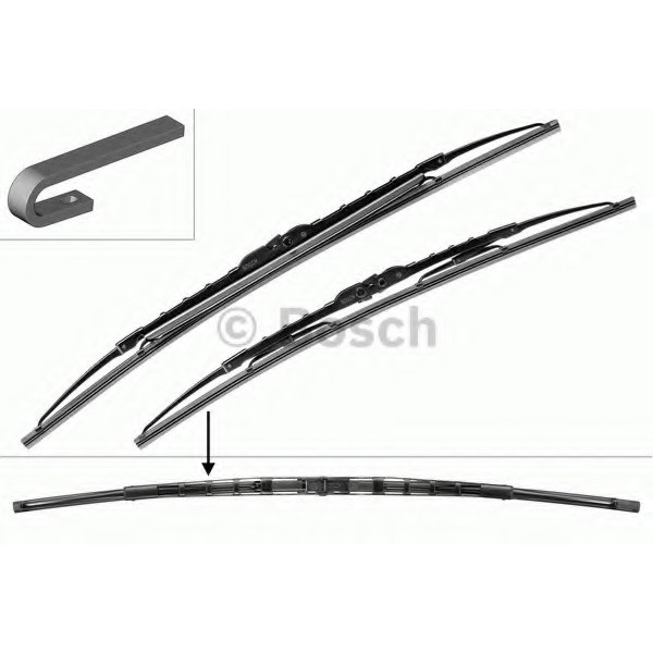 Bosch Silecek - Takim 53.oo-47.5o Volkswagen Golf 4 - Volkswagen Bora - Kod BSH3397001584 - OEM 1J0998003