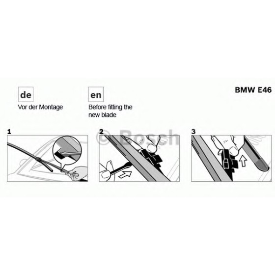 Bosch Silecek - Takim 58.oo-50.oo E46-83 Visioflex - Kod BSH3397118904 - OEM 61619071613 ürün görseli