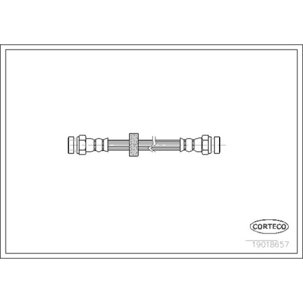 CORTEGO Arka Fren Hortumu - 165mm Volkswagen Polo 3 - Kod CRT19018657 - OEM 6N0611775A