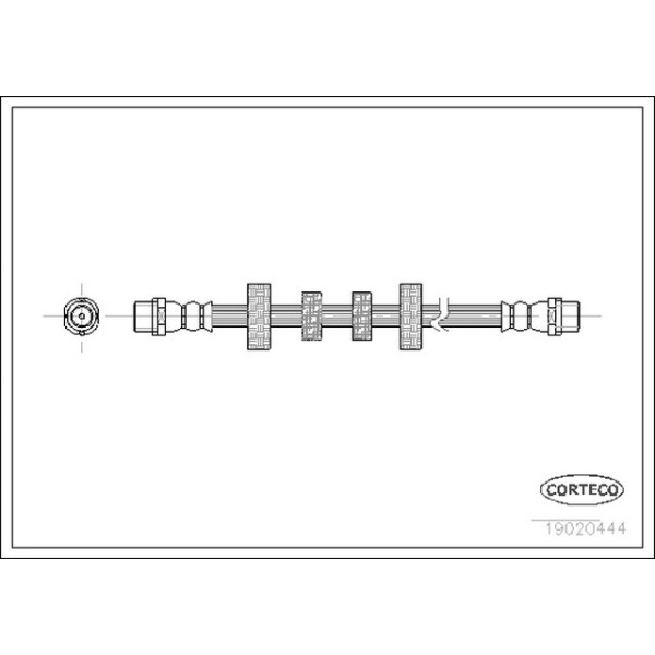 CORTEGO Ön Fren Hortumu - 345 MM T4 - Kod CRT19020444 - OEM 7D0611701E