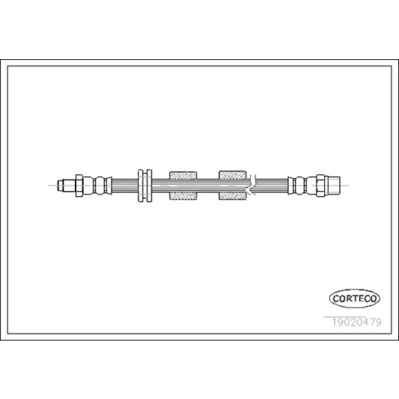 CORTEGO Ön Fren Hortumu - 420mm E34 - Kod CRT19020479 - OEM 34321159891 ürün görseli