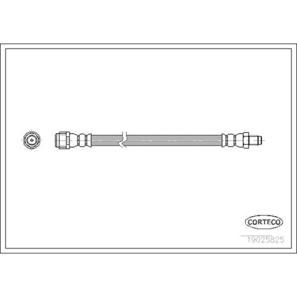 CORTEGO Arka Fren Hortumu - 280 MM - Kod CRT19025825 - OEM A1714280035