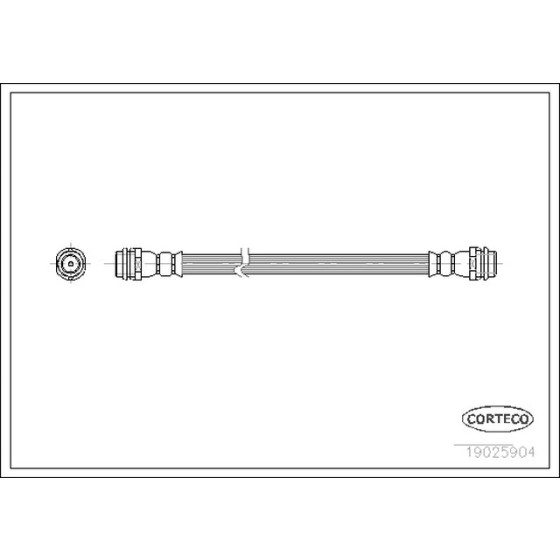 CORTEGO Arka Fren Hortumu - 140 MM Volkswagen Golf 4 - A3 - Kod CRT19025904 - OEM 6Q0611775B ürün görseli