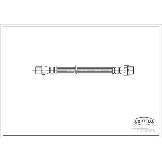 CORTEGO Arka Fren Hortumu - 200mm E36 - Kod CRT19026686 - OEM 34321159524 ürün görseli