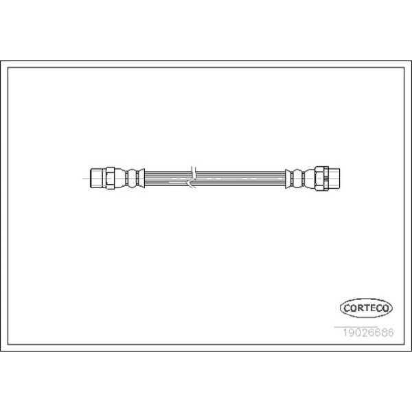 CORTEGO Arka Fren Hortumu - 200mm E36 - Kod CRT19026686 - OEM 34321159524