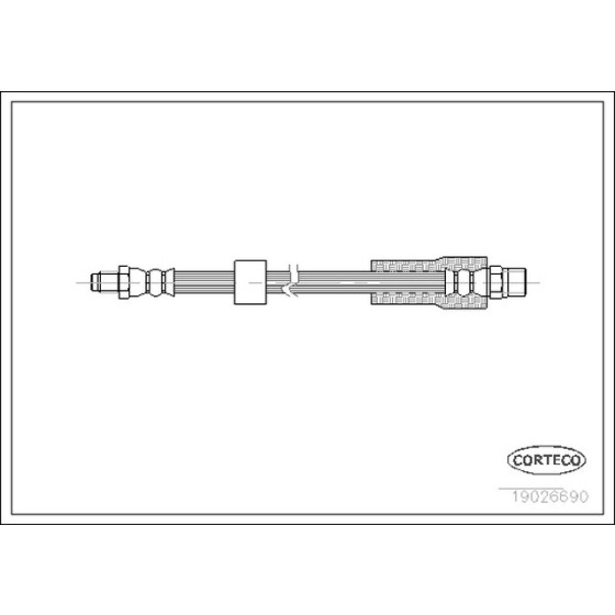 CORTEGO Arka Fren Hortumu - 275mm E38 - Kod CRT19026690 - OEM 34301163080 ürün görseli