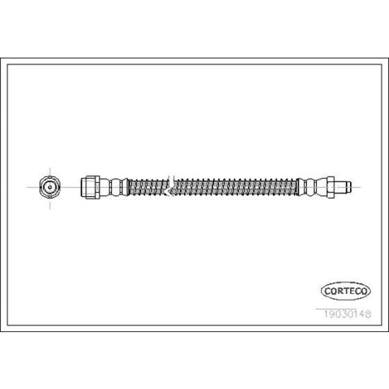 CORTEGO Arka Fren Hortumu - 255 MM - Kod CRT19030148 - OEM A2114200648 ürün görseli