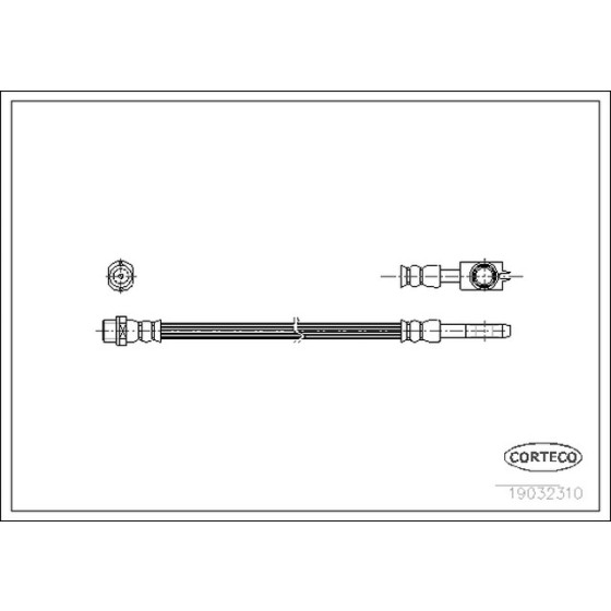 CORTEGO Arka Fren Hortumu - 265 MM A4 - Kod CRT19032310 - OEM 8E0611775N ürün görseli