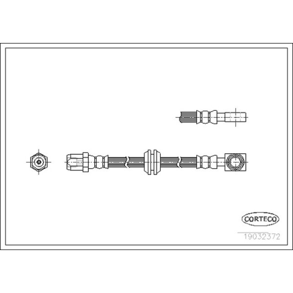 CORTEGO Ön Fren Hortumu - 591mm Mini - Kod CRT19032372 - OEM 34321503079