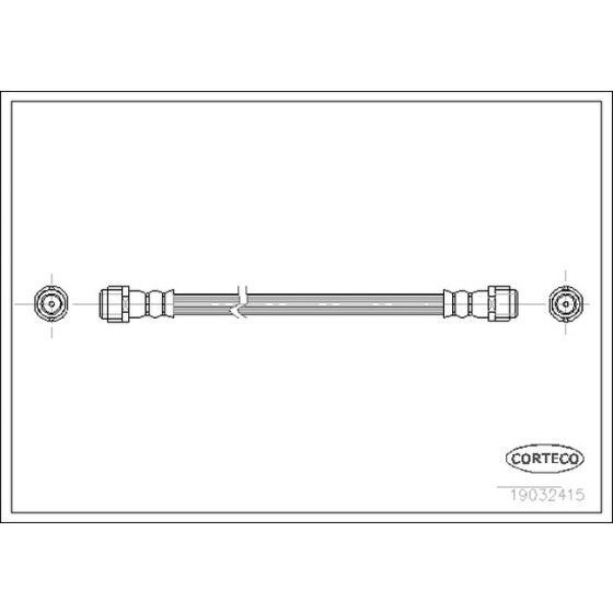 CORTEGO Arka Fren Hortumu - Ara 340 MM - Kod CRT19032415 - OEM A1684280235 ürün görseli