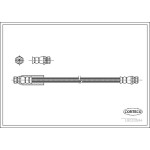 CORTEGO Arka Fren Hortumu - 258 MM Volkswagen Golf 5 - Volkswagen Caddy 3 - Kod CRT19033594 - OEM 1K0611775C
