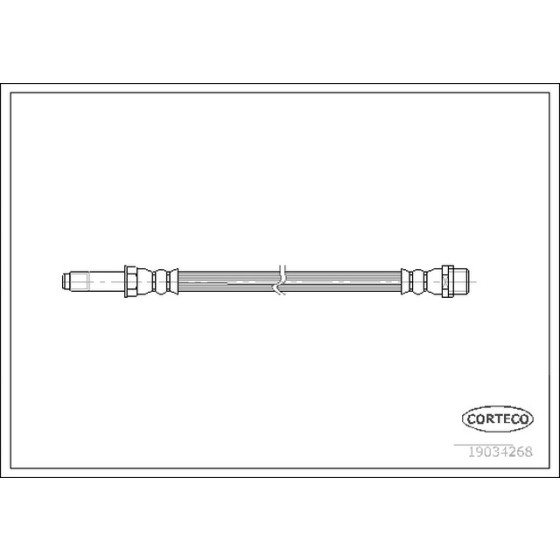 CORTEGO Arka Fren Hortumu - 234 MM T5 - Kod CRT19034268 - OEM 7H0611776C ürün görseli