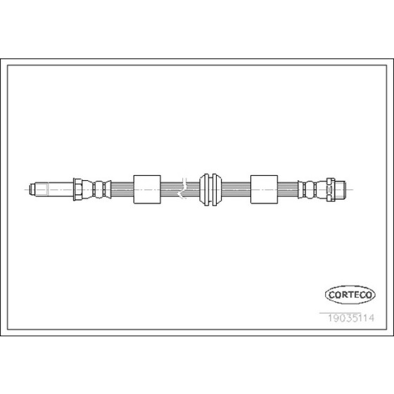 CORTEGO Ön Fren Hortumu - 556 MM T5 - Kod CRT19035114 - OEM 7H0611701D ürün görseli