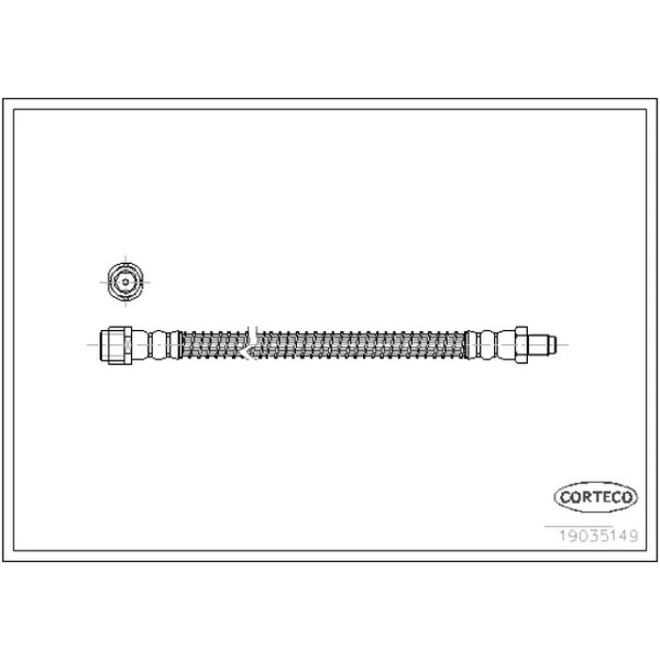 CORTEGO Arka Fren Hortumu - 300 MM 204 - Kod CRT19035149 - OEM A2044201048